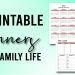 Free printable planners for busy family life
